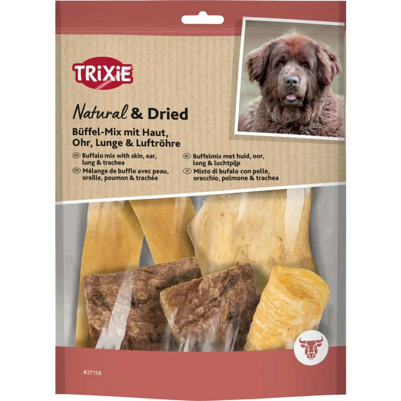 TRIXIE Büffel-Mix | Monoprotein Kau-Snack für Hunde – Allergiker geeignet