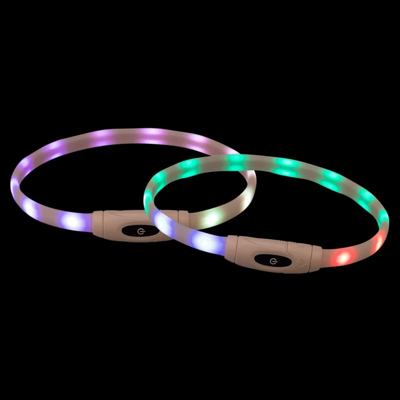 Flash Leuchtring für Hunde, USB, Silikon