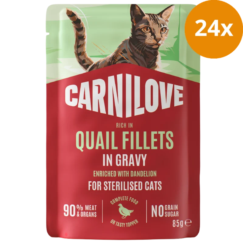Carnilove Cat PB Gravy sterili. Quail 85 g