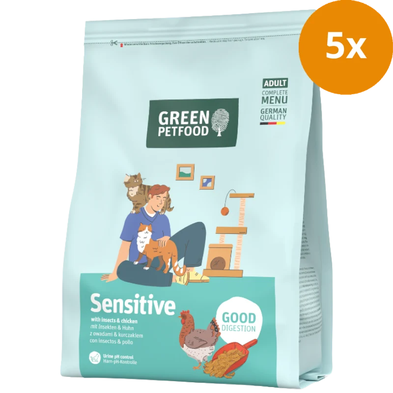 Green Petfood Cat Sensitive with Insects