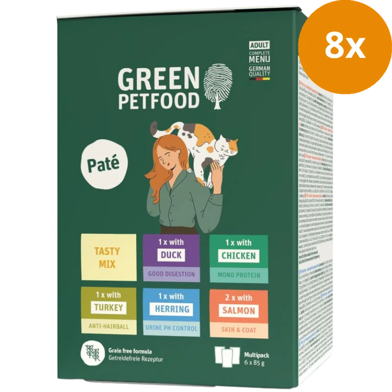 Green Petfood Cat MP Paté Tasty Mix 6 x 85 g