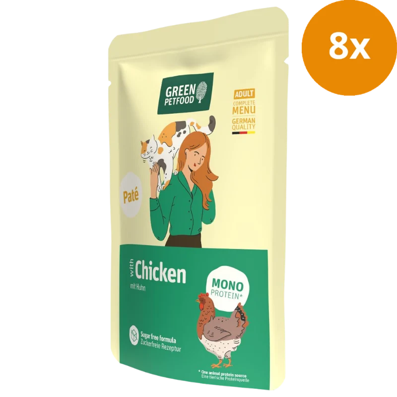 Green Petfood Cat Paté Chicken 85 g