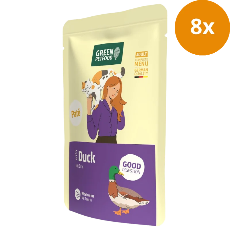 Green Petfood Cat Paté Duck 85 g