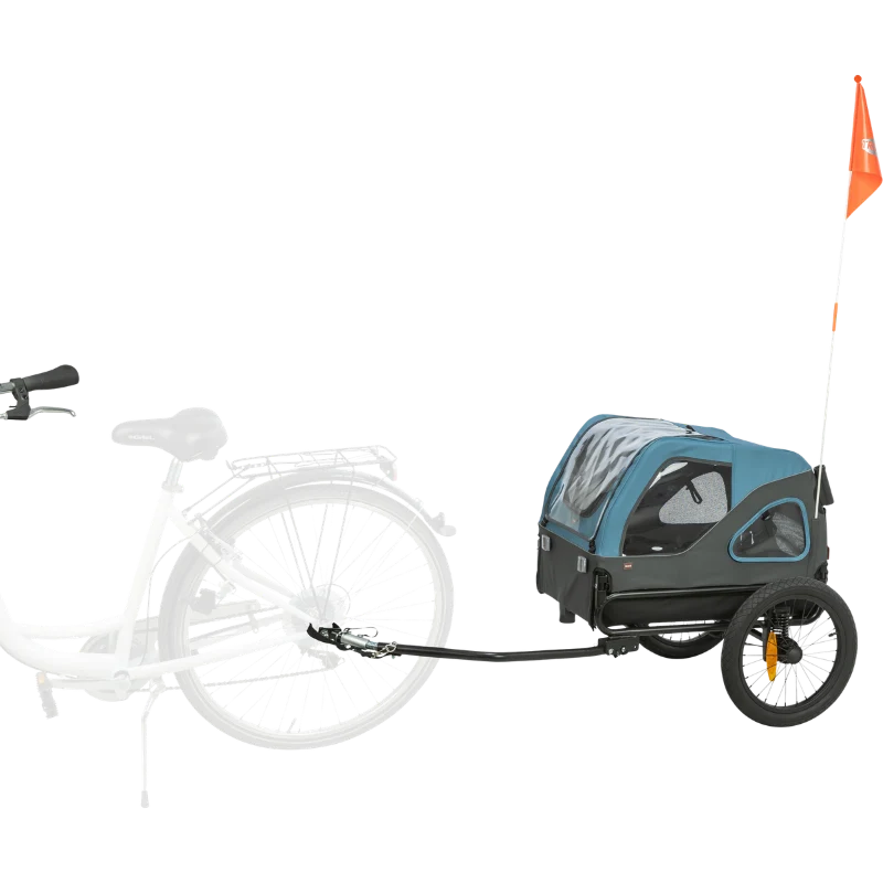 TRIXIE Fahrrad-Anhänger blau/grau