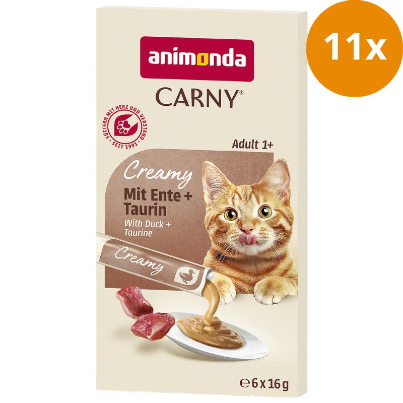 Animonda Cat Carny Creamy Adult mit Ente & Taurin 6 x 16 g