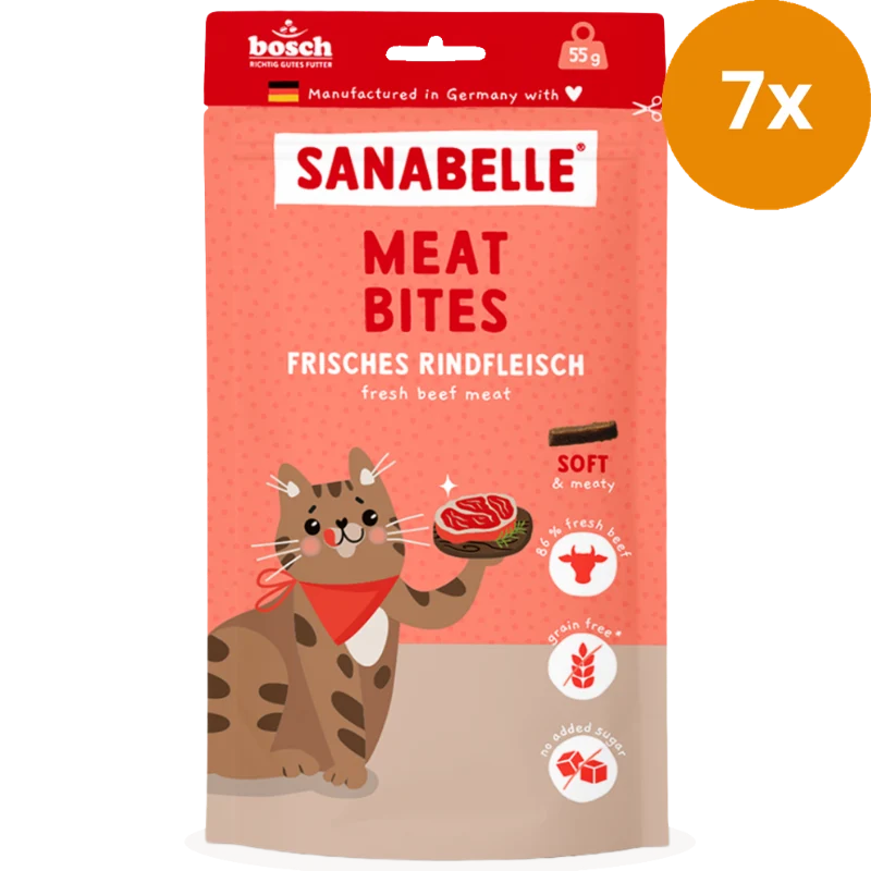Sanabelle Meat Bites Frisches Rindfleisch 55 g