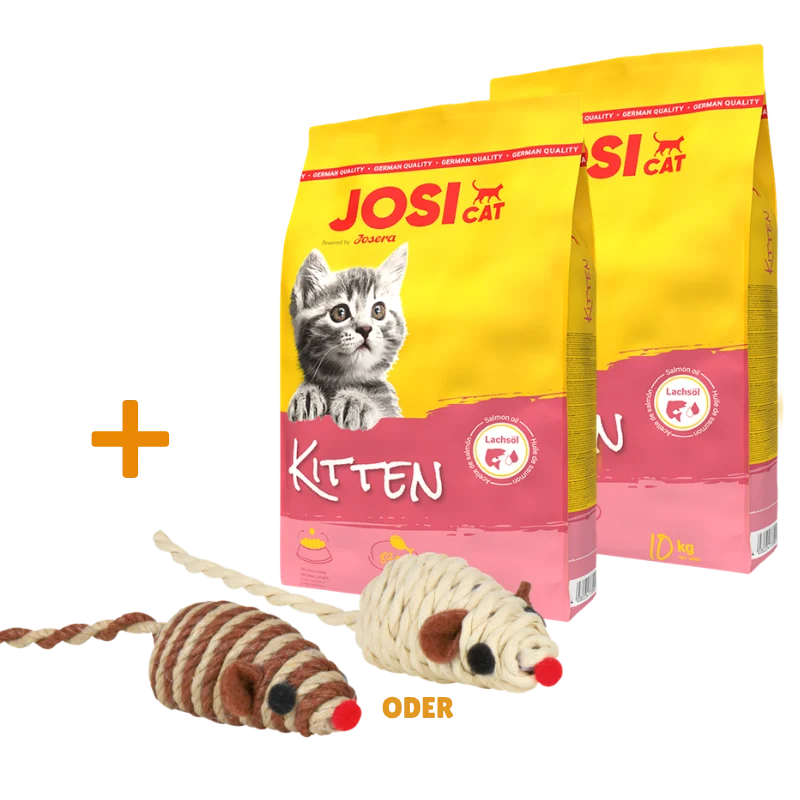Josera JosiCat Kitten 2 x 10 kg + GRATIS TRIXIE Spielmaus