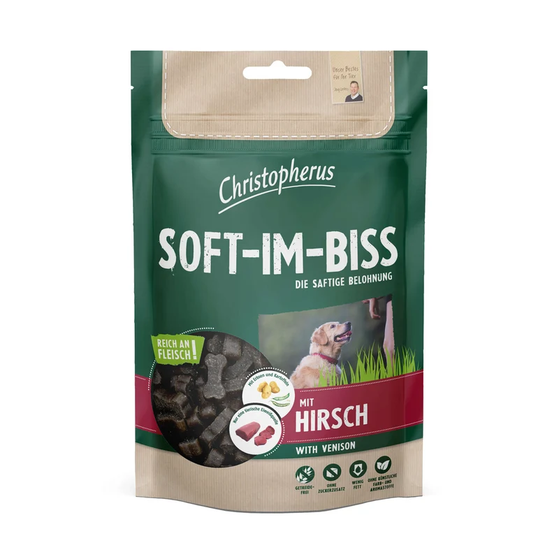 Christopherus Hundesnacks Soft-Im-Biss mit Hirsch