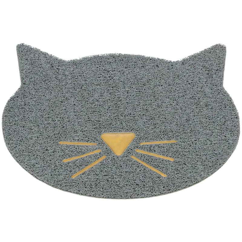 TRIXIE Vorleger für Katzentoiletten, Katzenkopf, PVC