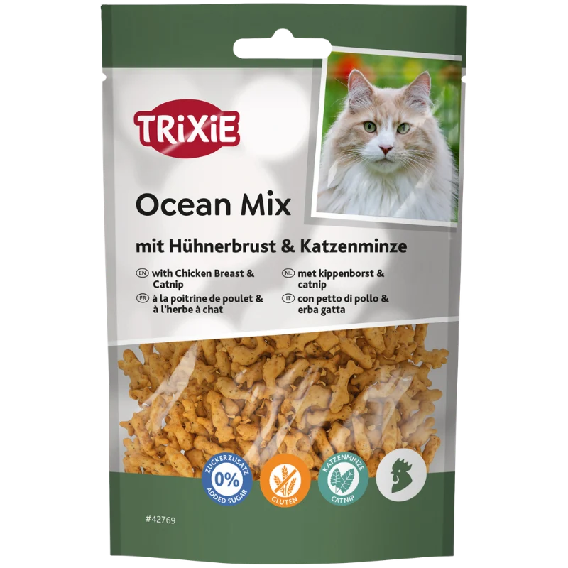 TRIXIE Ocean Mix mit Hühnerbrust & Katzenminze