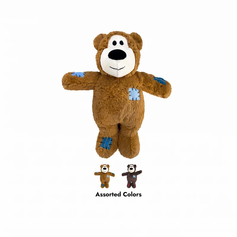 KONG Wild Knots Bear Jumbo XL – Plüsch-Hundespielzeug mit Seilskelett & Quietscher