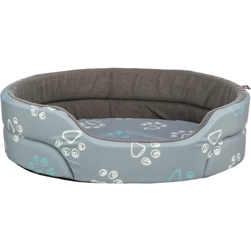 Hundebett Jimmy, oval, hellgrau/dunkelgrau
