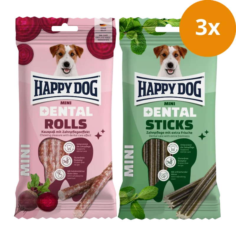 Happy Dog Dental Snacks Mini Probierpaket
