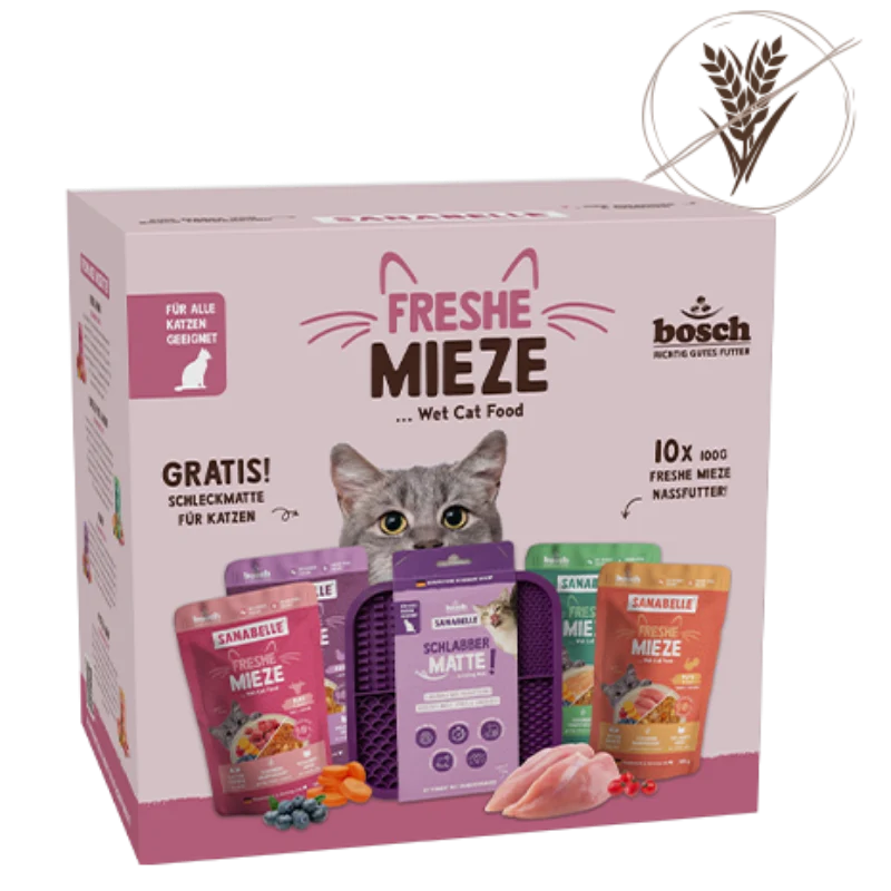 Sanabelle Freshe Mieze Aktionsbox Nassfutter + Schleckmatte