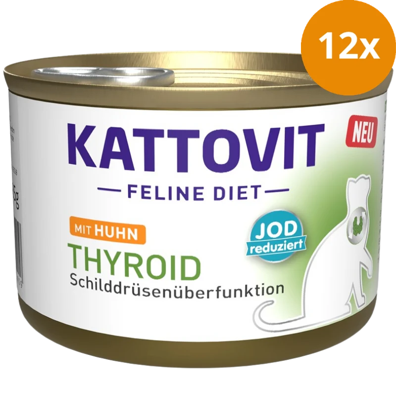 Kattovit Feline Diet Thyroid mit Huhn 185 g