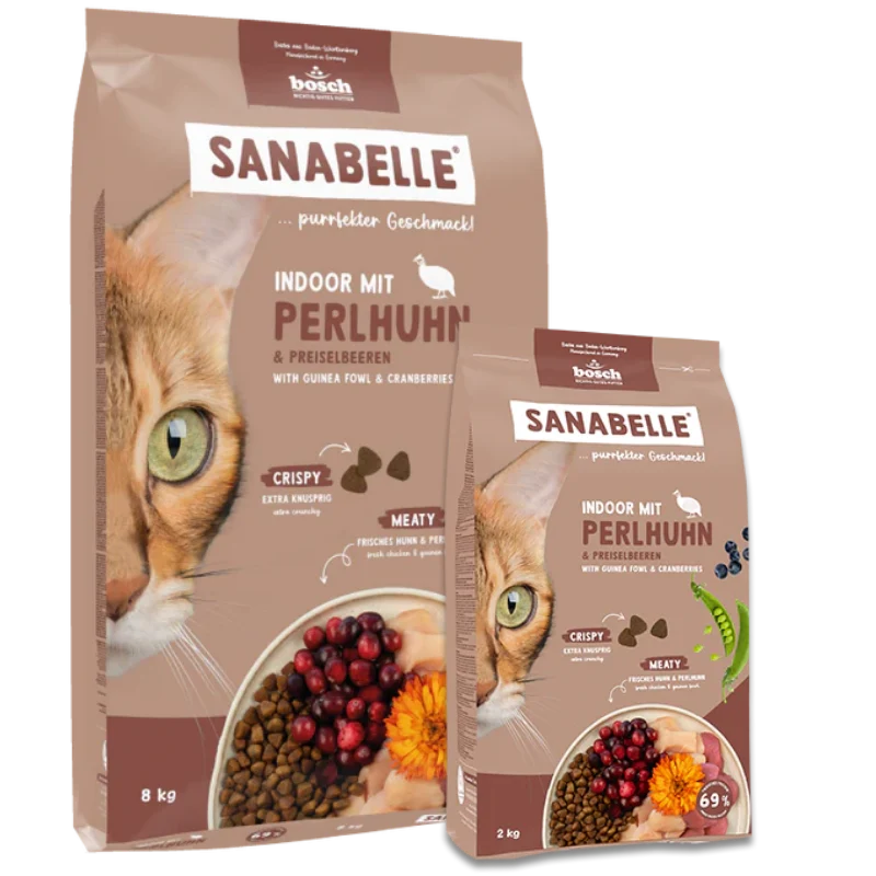 Sanabelle Indoor Perlhuhn 8 kg + Sanabelle Indoor Perlhuhn 2 kg