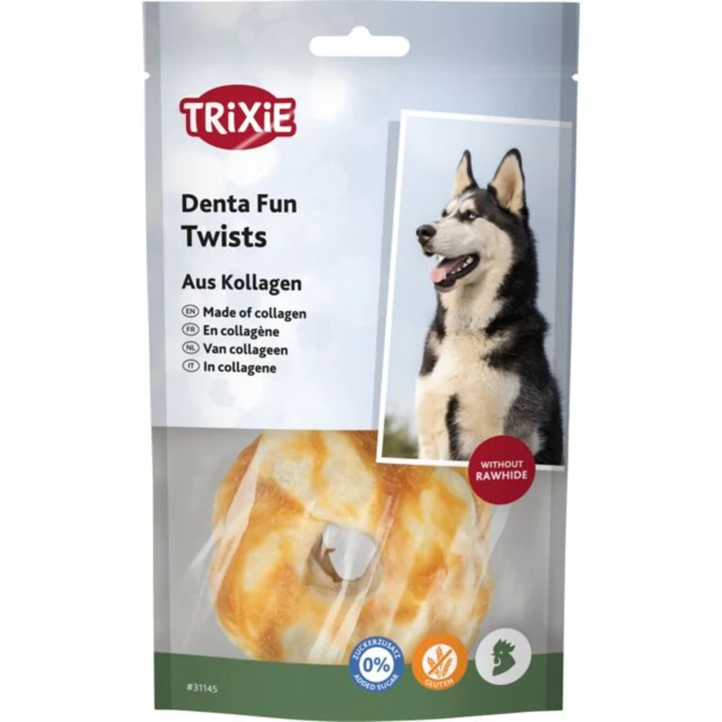 Denta Fun Twists aus Kollagen mit Huhn