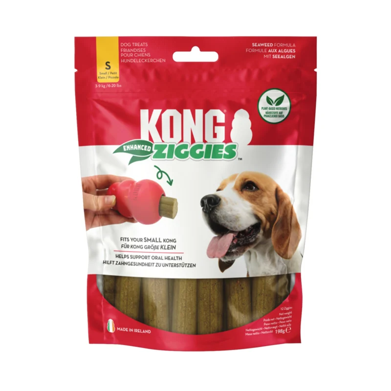 KONG Enhanced Ziggies – Kaustangen für Hunde mit Meeresalgen | zahnpflegend | S & M/L