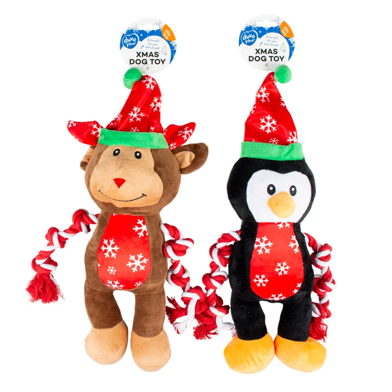 Xmas Plüsch Pinguin oder Rentier für Hunde