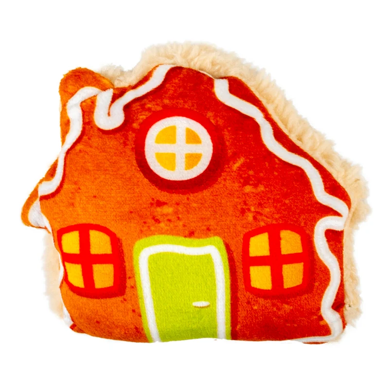 Xmas Fluffy Lebkuchenhaus Katzenspielzeug Weihnachten