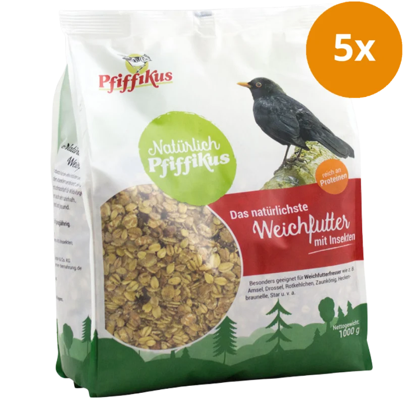 Natürlich Pfiffikus Weichfutter mit Insekten