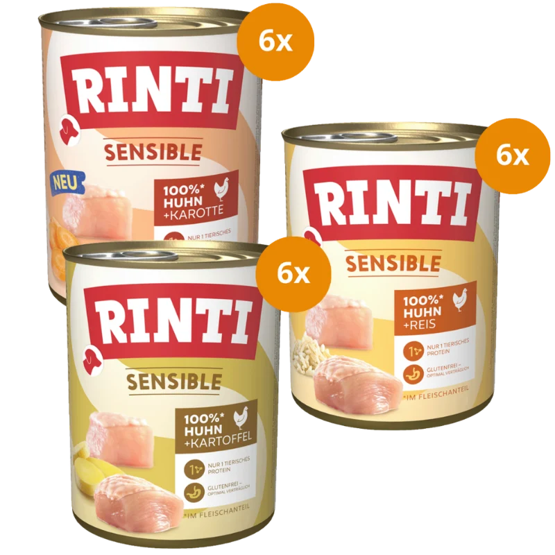 Rinti Sensible Probierpaket 800 g – Huhn Mix (3 Sorten)