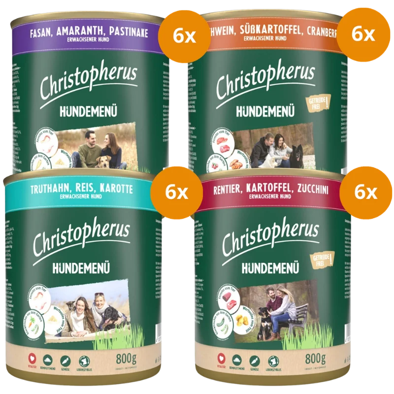 Christopherus Kombipaket 800 g – Adult Menü Mix (4 Sorten)