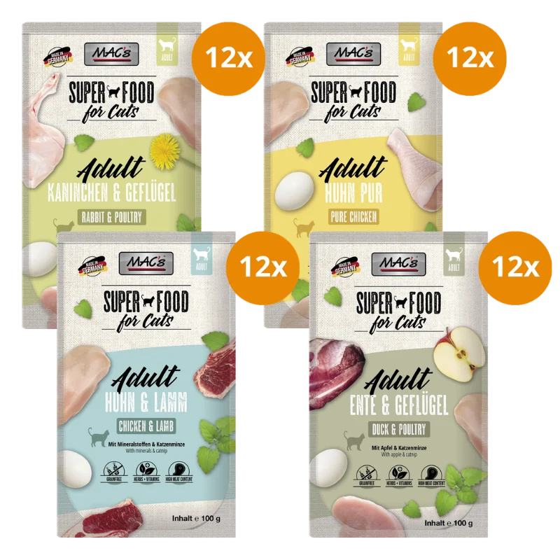 MAC’s Cat Pouch Kombipaket 100 g – Geflügel & Fleisch Mix