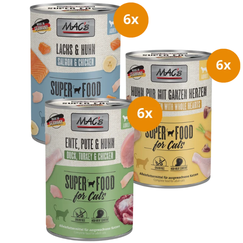MAC’s Cat Kombipaket 400 g – Geflügel & Lachs Mix
