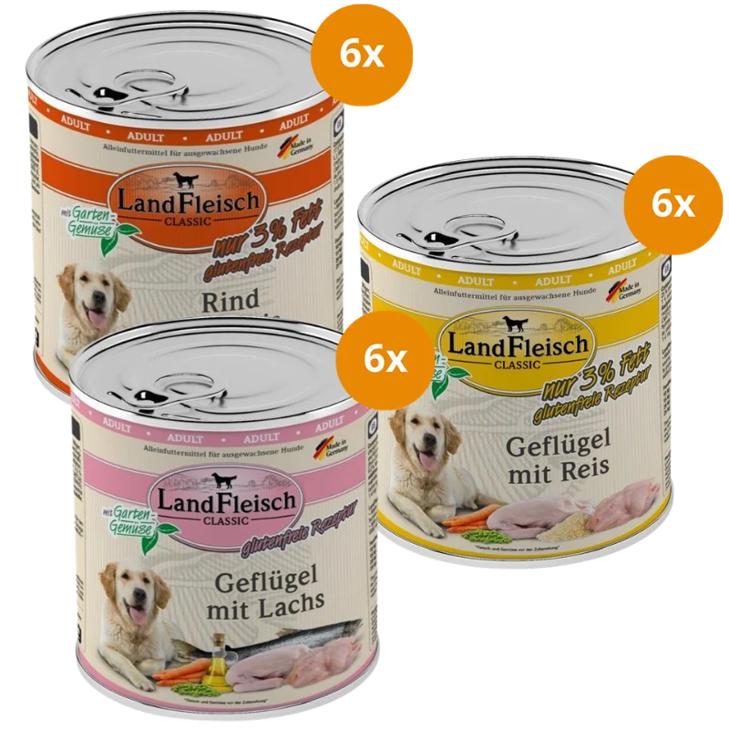 LandFleisch Classic Probierpaket 800 g – Geflügel & Rind