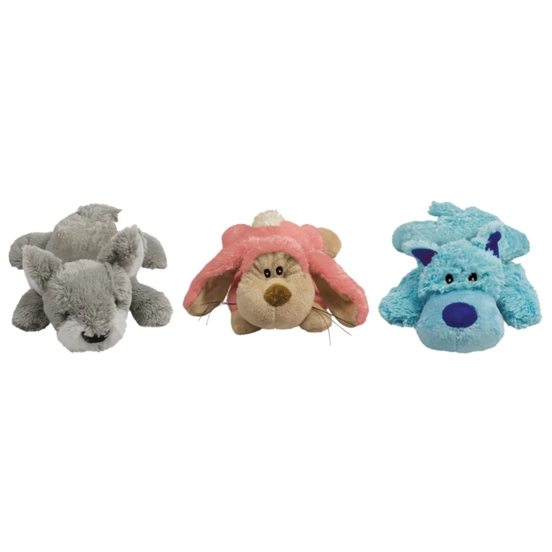 KONG Cozie Pastels – Weiches Plüsch-Hundespielzeug mit Quietscher | 9 Motive