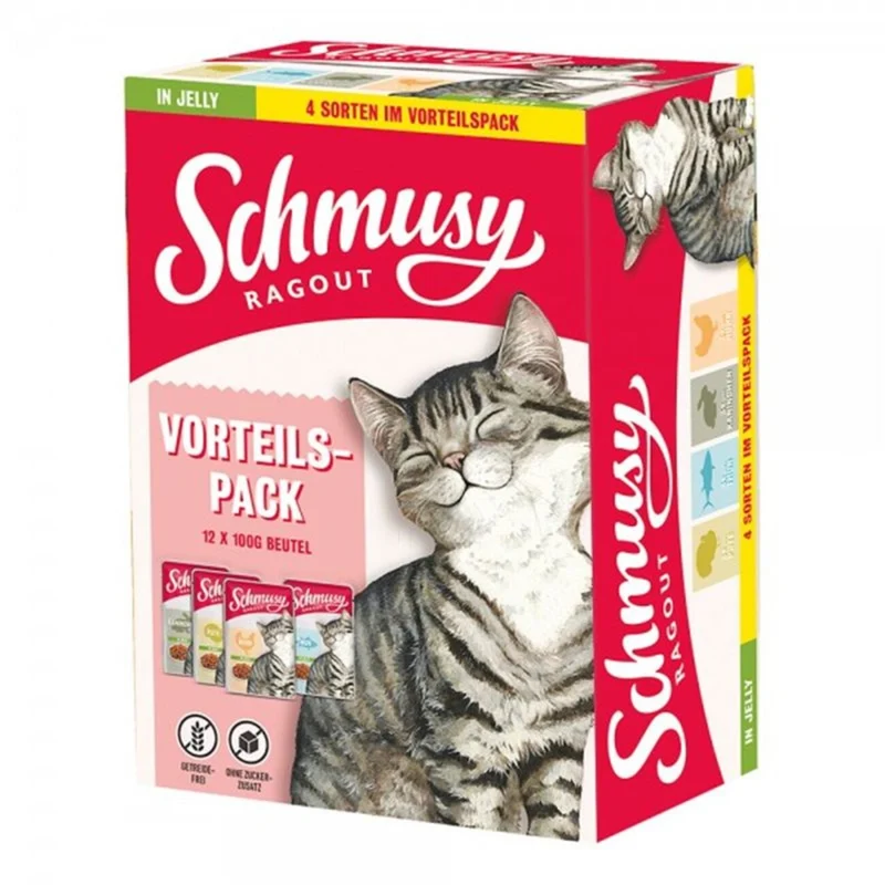 Schmusy Katzenfutter Ragout in Jelly Vorteilspack
