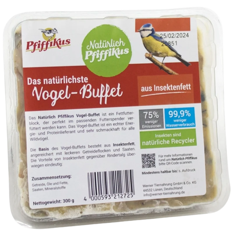 Natürlich Pfiffikus Vogel-Buffet Insektenfett