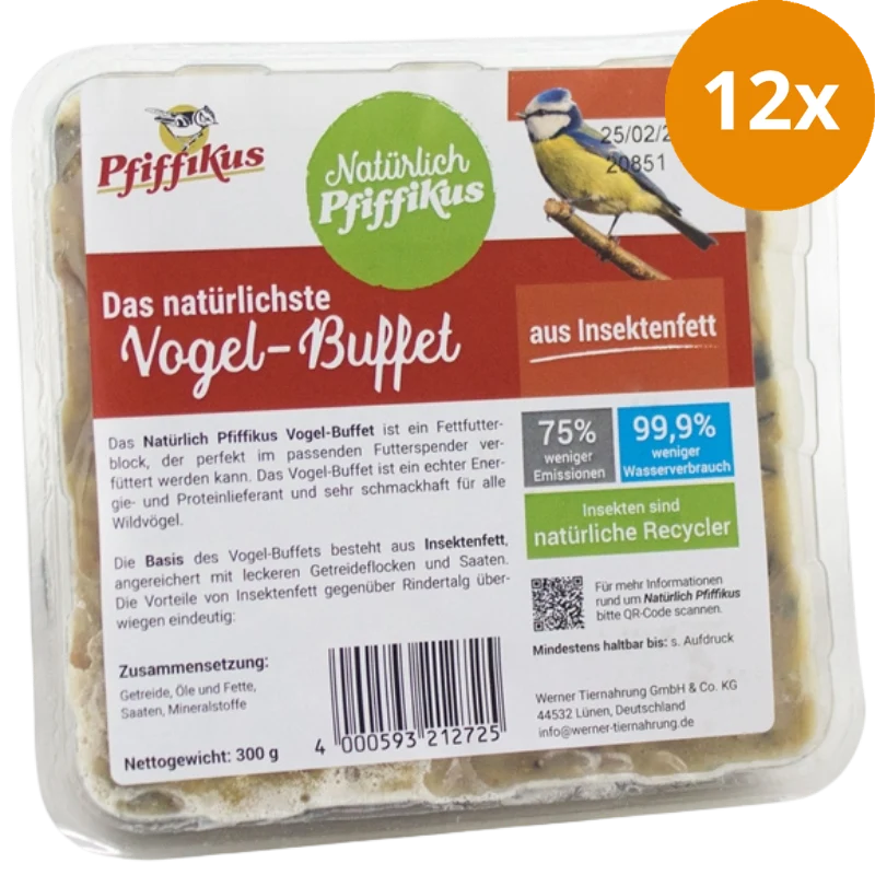 Natürlich Pfiffikus Vogel-Buffet Insektenfett