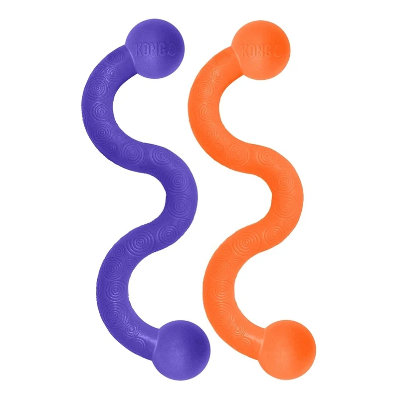 KONG Ogee Stick – Flexibles Apportierspielzeug für Hunde | schwimmfähig & zahnschonend | 30 & 38 cm