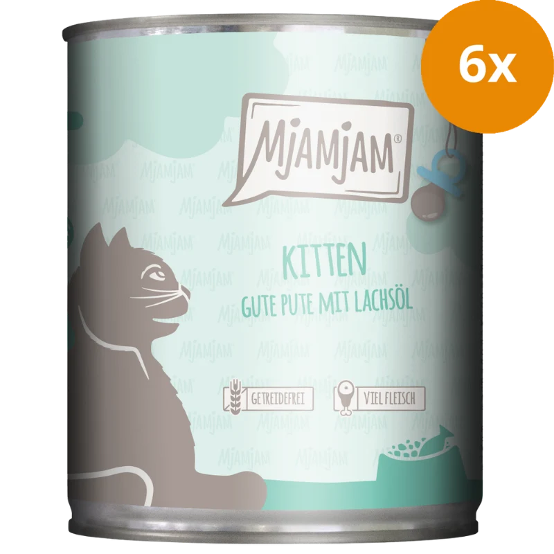 MjAMjAM Kitten gute Pute mit Lachsöl 800 g