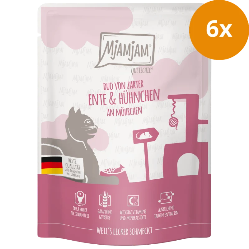 MjAMjAM Quetschie DUO Ente + Huhn Möhre 300 g