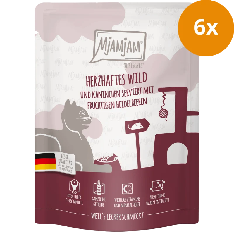 MjAMjAM Quetschie Wild + Kaninchen 300 g