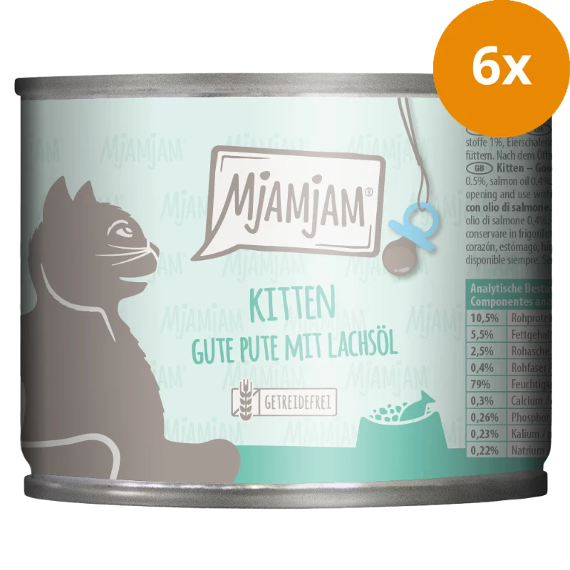 MjAMjAM Kitten gute Pute mit Lachsöl 200 g