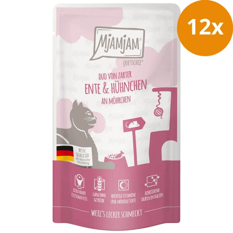 MjAMjAM Quetschie DUO Ente + Huhn Möhre 125 g