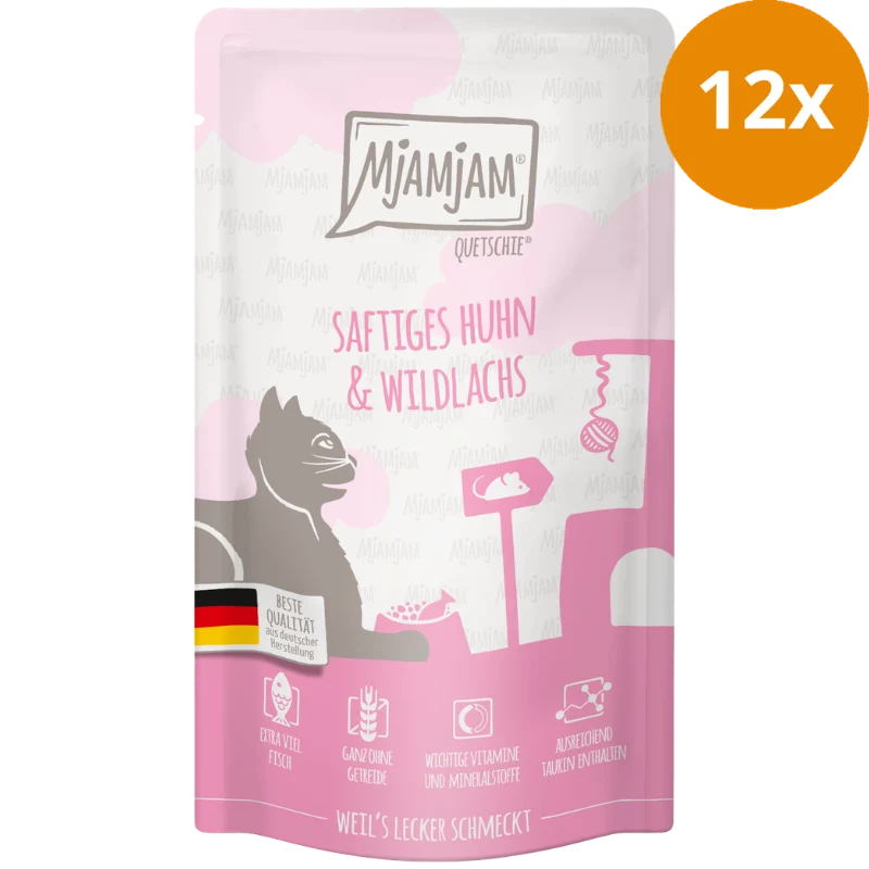 MjAMjAM Quetschie Huhn + Wildlachs 125 g