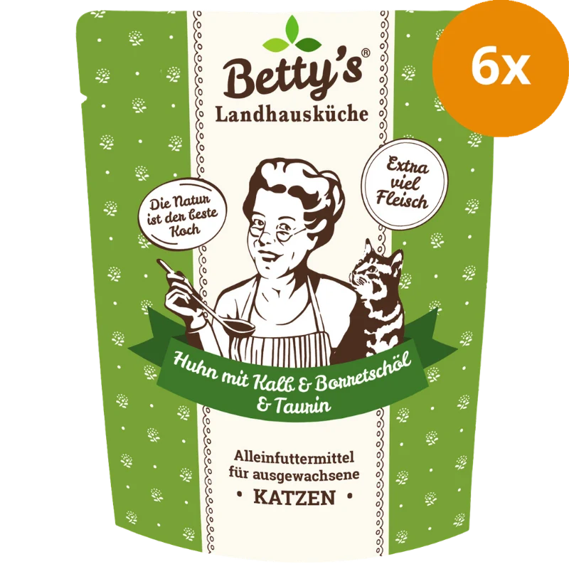 Bettys Landhausküche P.B. Katze Huhn mit Kalb & Borretschöl 250 g