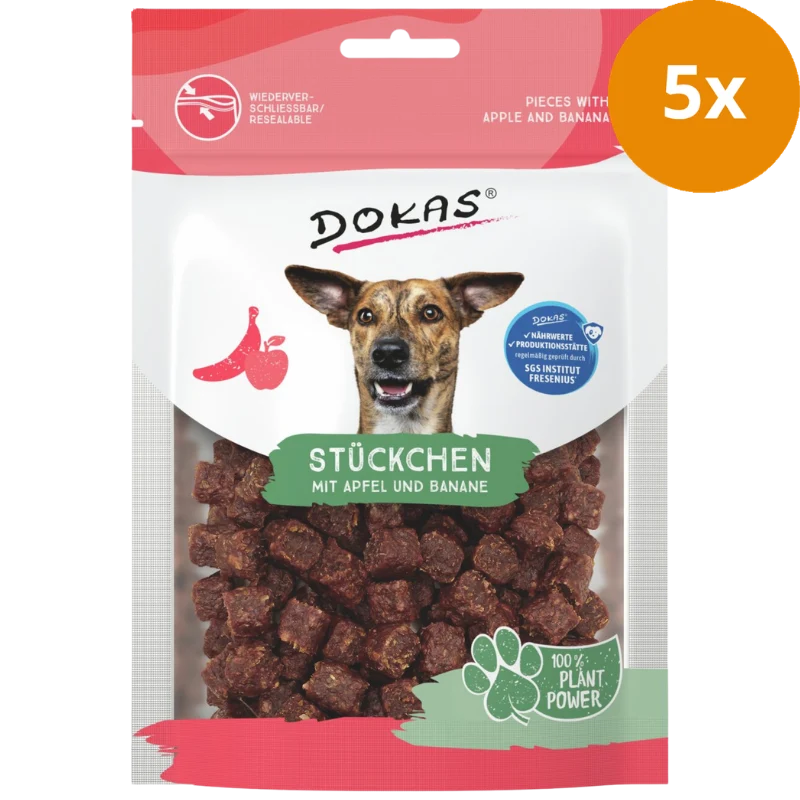 Dokas Dog Stückchen mit Apfel & Banane 105 g