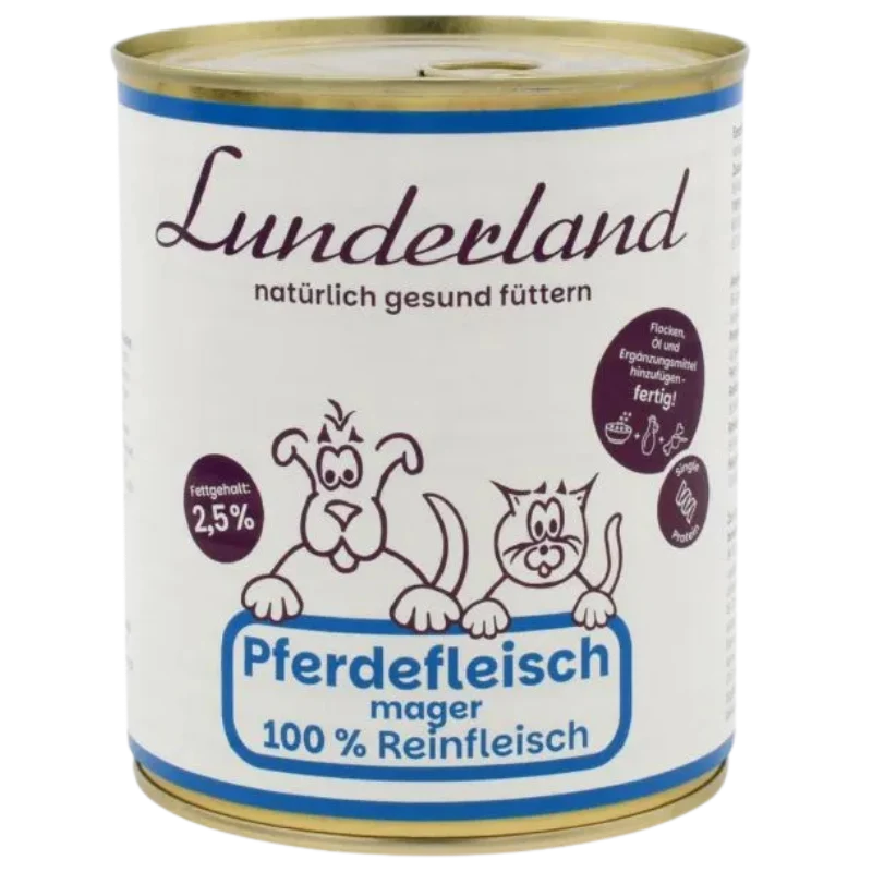Lunderland Reinfleisch-Dose Pferdefleisch mager 800 g