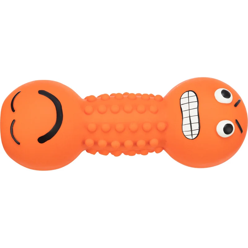 Smiley Hantel Hundespielzeug aus Latex
