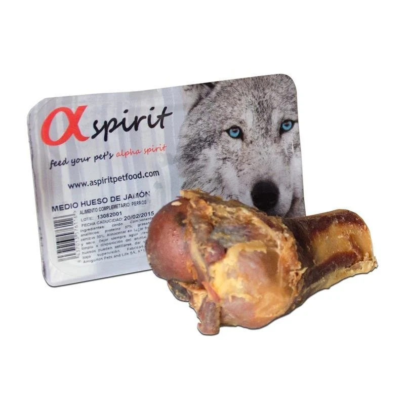 alpha spirit Schinkenknochen für Hunde halb