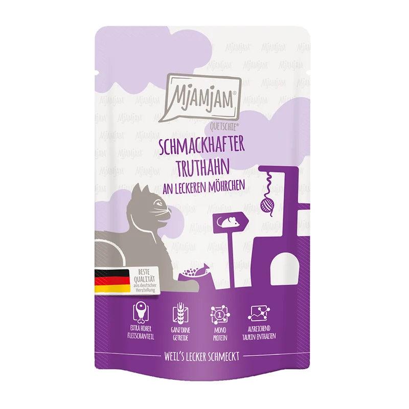 MjAMjAM schmackhafter Truthahn an Möhrchen 125g