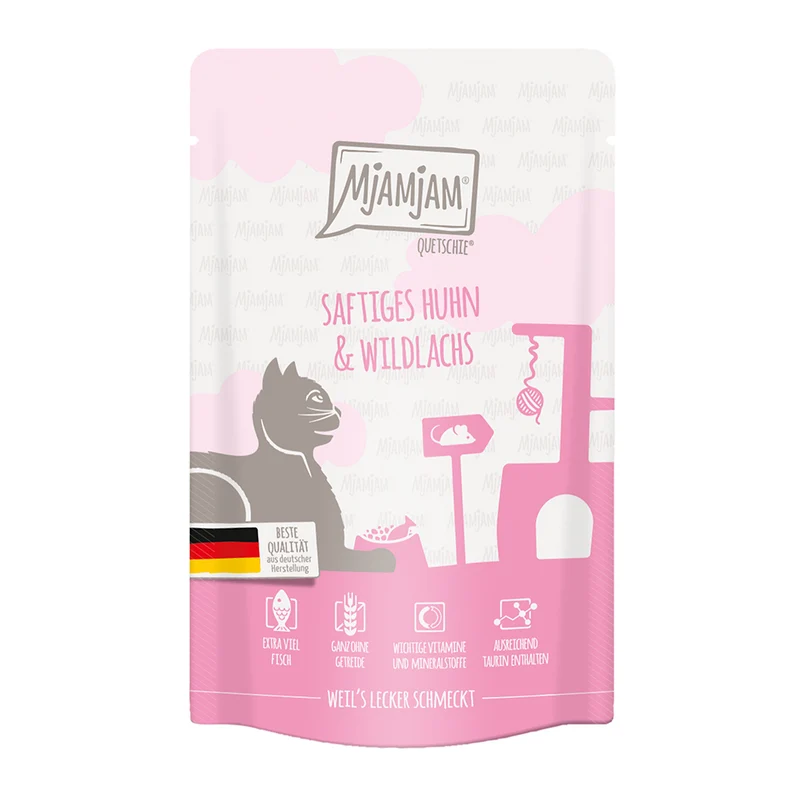 MjAMjAM saftiges Huhn und Wildlachs 125g