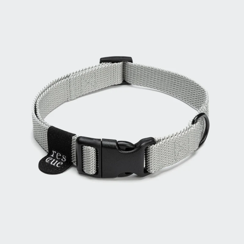 Hundehalsband Nylon RESC7UE Silber