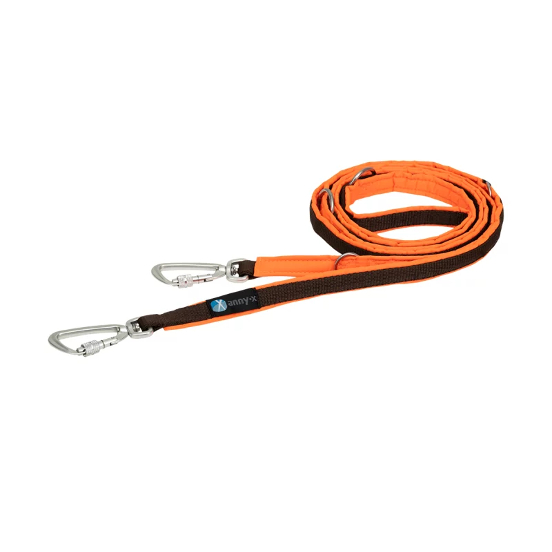 Führleine Safety Protect Leuchtorange/Braun